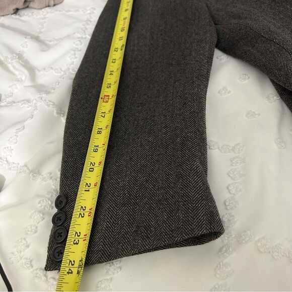 Faconnable Men’s 100% Wool Sport Coat Jacket Blazer Herringbone Gray Sz L - Picture 16 of 16